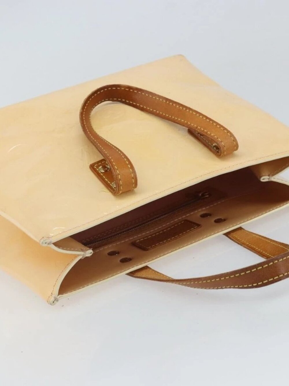 LOUIS VUITTON Monogram Vernis Reade PM Bag Marshmallow Pink M91306 Auth hk3342 - Picture 5 of 16